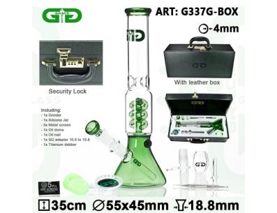 Green Sphere luxury leather box | Grace Glass | SpbBongs.com